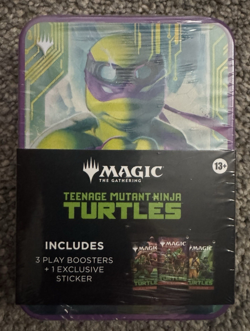 MTG TMNT Donatello Tin 3 Play Boosters Magic Gathering Ninja Turtles Sealed - Image 1