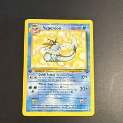Pokemon TCG Vaporeon Jungle Rare 28/64 80 HP 1999 - Image 1