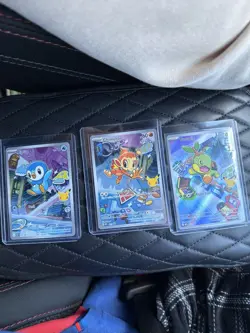 3x Starter Promo Set Holo – Pokemon Turtwig Chimchar Piplup – NM/M - Image 2