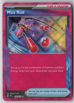 Max Rod 116/131 Pokemon TCG Prismatic Evolutions Holo Rare (Near Mint) NM 1 - Image 1