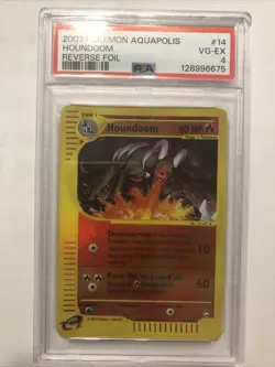 2003 Pokemon Houndoom 014/147 Aquapolis Reverse Holo Psa 4 Vg-ex - Image 1