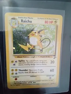 Pokemon TCG Base Set 2 Holo Unlimited Holo Rare Raichu 16/130 - Image 1