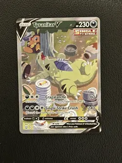 2021 Pokemon Tyranitar V 155/163 Battle Styles #155 - Image 1