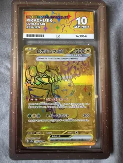 Pikachu ex 236/187 Terastal Festival ex sv8a Ace Grading Gem Mint 10 Pokemon - Image 1