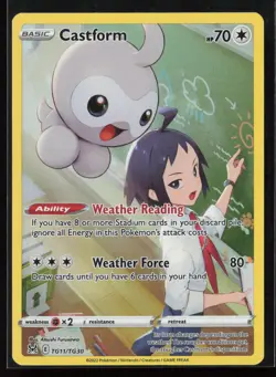 Castform TG11/TG30 Lost Origin Trainer Gallery Illustration Rare Pokemon NM - Image 1