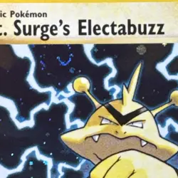 Pokemon Lt. Surge’s Electabuzz 6/132 Holo w/ Swirl – Gym Heroes Vintage – LP - Image 2