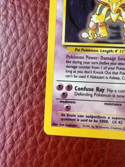 Alakazam 1/102 Base Set Holo Rare 1999 Pokemon TCG 80 HP WOTC English - Image 5