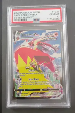 Pokemon 2022 Blaziken VMAX TG15/TG30 Full Art Silver Tempest GEM MINT PSA 10 - Image 1