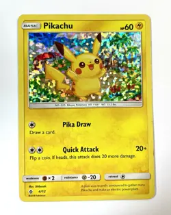 Pikachu 4/12 McDonald's Promo 2018 M18 Pokemon TCG LP/MP - Image 1