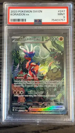 2023 POKEMON SVI EN-SCARLET & VIOLET SPECIAL ILLUSTRATION RARE KORAIDON EX PSA 9 - Image 1