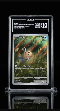Feebas 198/191 TAG 10 Gem Mint SSPEN: Surging Sparks Illustration Rare Pokemon - Image 1