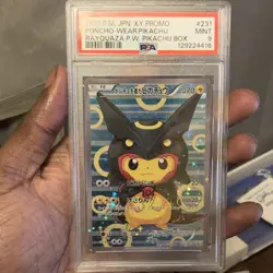 Pokemon Poncho-Wearing Pikachu XY-P Promo Holo 231/XY-P Japanese PSA 9 2016 - Image 1