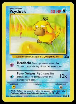 Psyduck 53/62 Common Fossil Pokemon Moderately Played - Image 1