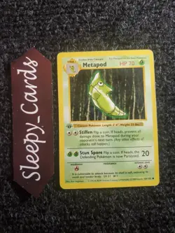 1999 POKEMON SET 1ST EDITION #54/102 METAPOD Shadowless PL - Image 1