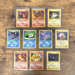 Pokemon TCG Vintage Team Rocket Lot Charmander Squirtle All LP or better! - Image 1
