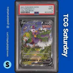 2021 POKEMON SWORD & SHIELD CHILLING REIGN #185/198 TORNADUS V ALT ART PSA 9 - Image 1