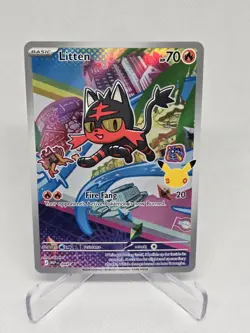 Litten MEP 044 Pokemon First Partner Illustration Black Star Promo - Image 1