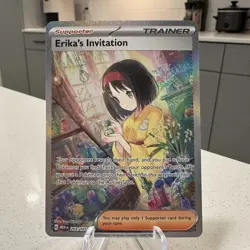 Pokemon Card TCG Scarlet & Violet Trainer Supporter Erika's Invitation 203/165 - Image 1