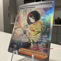 Pokemon Card TCG Scarlet & Violet Trainer Supporter Erika's Invitation 203/165 - Image 2