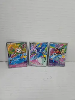Rowlet, Litten, and Popplio First Partner Promos - MEP 043, 044, 045 Pokemon TCG - Image 1