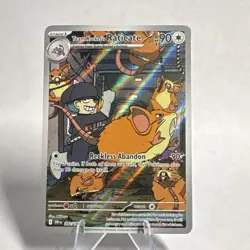 Pokemon Team Rocket's Raticate 202/182 Destined Rivals Illustration Rare Holo - Image 1
