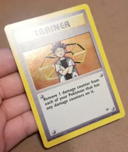 Pokemon TCG BROCK TRAINER 15/132 ☆ HOLO RARE GYM HEROES UNLIMITED LP - Image 2