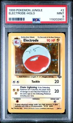 1999 Pokemon Jungle Electrode Holo #2 Unlimited PSA 9 WOTC Vintage - Image 1