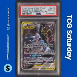 2016 POKEMON SM BS PROMO POWER PARTNERSHIPS TINS #SM193 GARCHOMP GIRATINA PSA 10 - Image 1