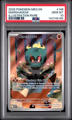 PSA 10 MARSHADOW 146/132 ILLUSTRATION RARE MEGA EVOLUTION POKEMON 😍 - Image 1