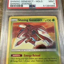 POKEMON 2017 Shining Legends Shining Genesect 9/73 Holo PSA 9 Mint - Image 3