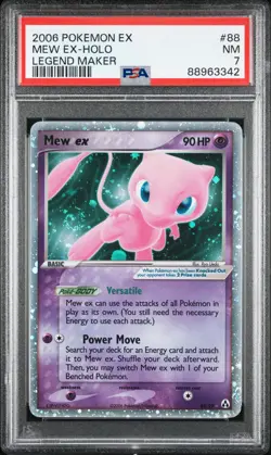 2006 POKEMON EX LEGEND MAKER #88 MEW EX-HOLO PSA 7 - Image 1