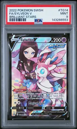 Sylveon V TG14 2022 Pokemon Sword & Shield Brilliant Stars PSA 9 - Image 1