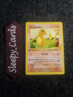 CHARMANDER 46/102 BASE SET 1ST EDITION SHADOWLESS NM POKEMON - Image 1