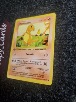 CHARMANDER 46/102 BASE SET 1ST EDITION SHADOWLESS NM POKEMON - Image 2