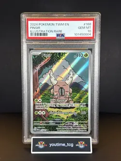 2024 Pokemon Twm En-Twilight Masquerade Illustration Rare Pinsir #168 PSA 10 - Image 1