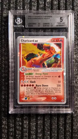 Pokemon TCG Charizard EX FireRed & LeafGreen Holo 105/112 BGS 5 PSA 2004 - Image 1