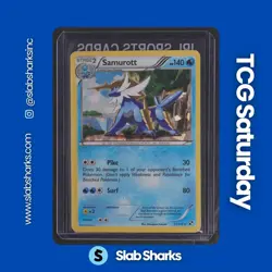 2011 POKEMON B&W PROMO BLUE ASSUALT THEME DECK #31/114 SAMUROTT HOLO RARE - Image 1