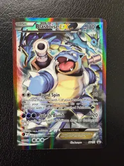 Pokemon TCG Blastoise EX Promo Holo Rare Card XY122 LP - Image 1