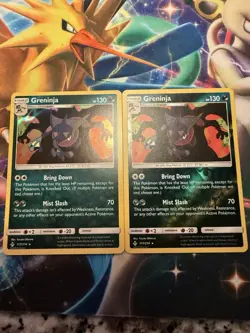 Pokemon - Greninja Lot 2 Cards Foil & Reverse 2019 Unbroken Bonds 🔎CHARIZARD👀 - Image 1