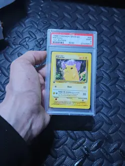 Pikachu Base Set 1st Edition Spanish PSA 9 MINT Pokemon Card - Image 1