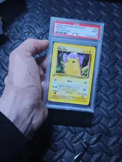 Pikachu Base Set 1st Edition Spanish PSA 9 MINT Pokemon Card - Image 2