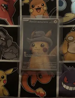 Pokemon Van Gogh Pikachu with Grey Felt Hat Promo Card, SVP 085 - Image 1