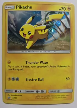 Pikachu SM81 SM Black Star Promo Holo Card - Image 1