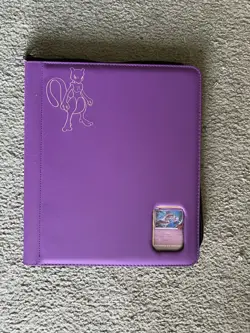 Mewtwo Themed Toploader Binder with 288 Slots and Card Display Window - Image 1