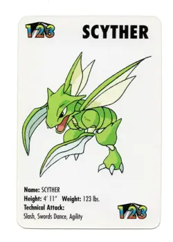 Scyther #123 KFC Pokemon mini card promo 1998 - Image 1