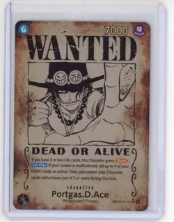Portgas.D.Ace (SP) OP13-119 (ERROR) Wanted Poster Card (ENGLISH) - Image 1