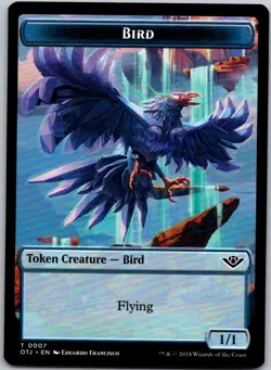 Magic the Gathering Bird / Plot Token Outlaws of Thunder Junction MTG - Image 1