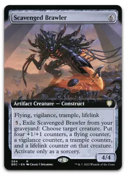 Scavenged Brawler (Extended Art) #64 (NM) Brothers' War BRC Magic MTG - Image 1
