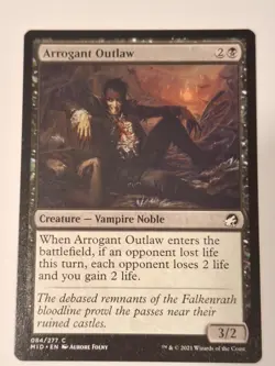 Arrogant Outlaw - Innistrad: Midnight Hunt - Magic the Gathering MTG Nice! - Image 1