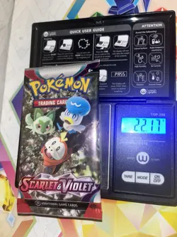 VERY HEAVY 22.17g Scarlet And Violet Base Pokemon TCG Booster Pack - Image 1
